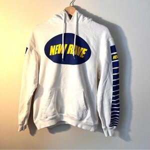 H&M Hoodie, Men's size Small‎ White and Blue Graphic